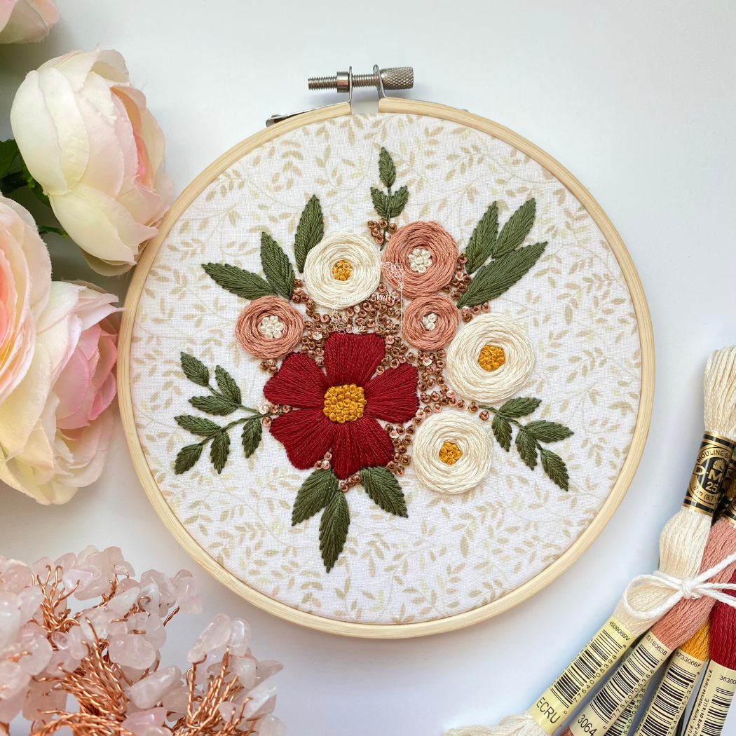 Eight22Crafts - Autumn Blooms Embroidery Kit