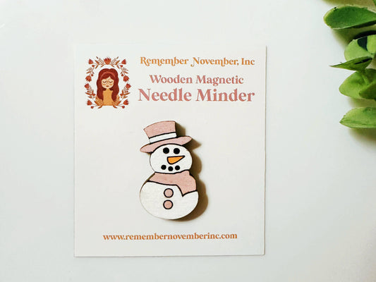 Remember November, Inc - Snowman Needle Minder, Wooden Magnetic, Christmas