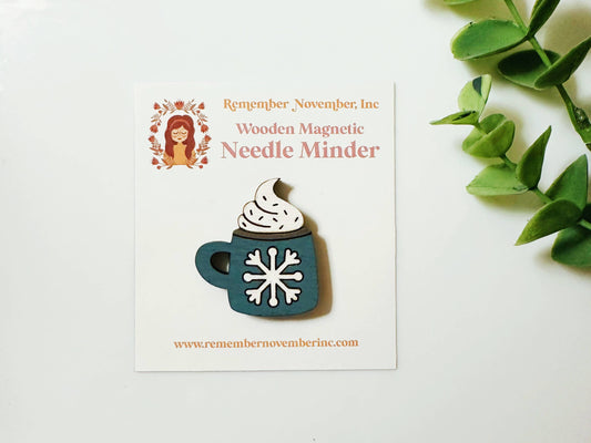 Remember November, Inc - Mug Needle Minder, Wooden Magnetic, Christmas Needle Minder