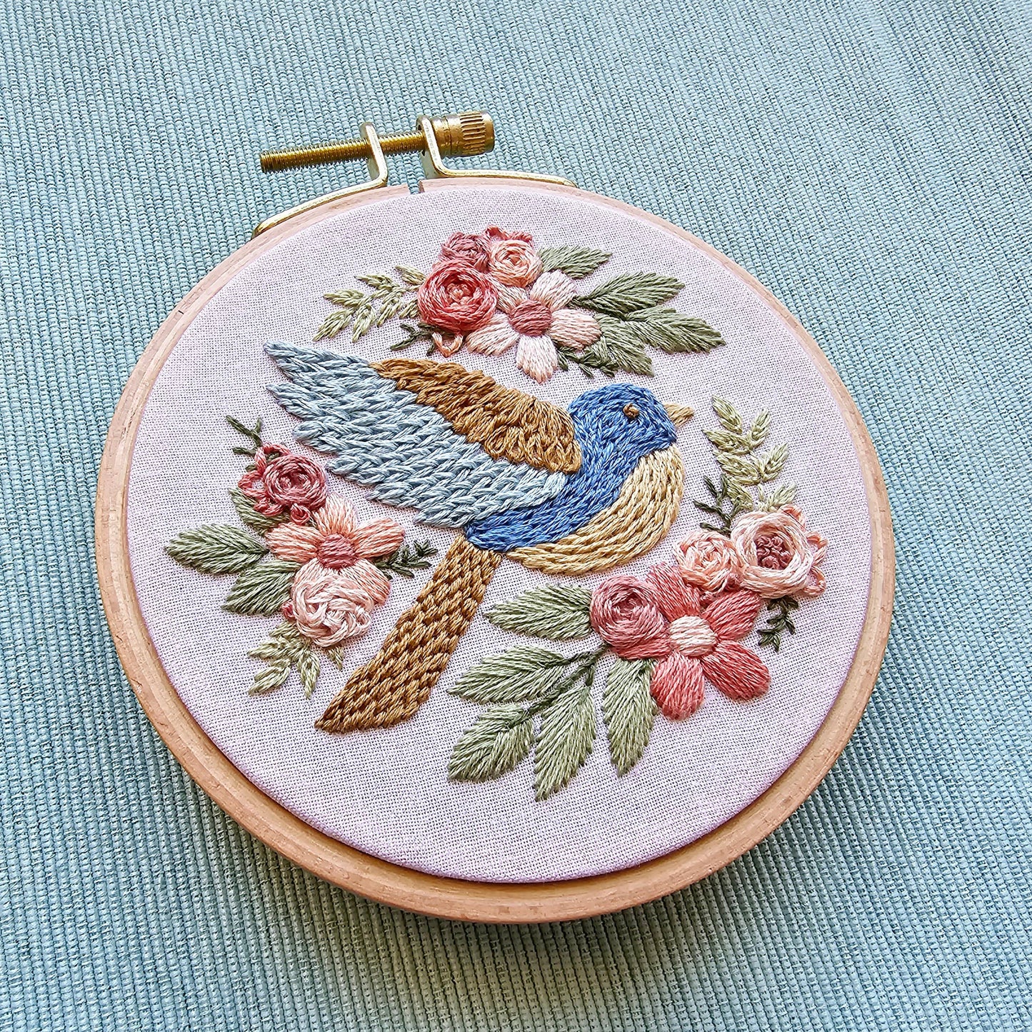 Jessica Long Embroidery - Bluebird Sampler beginner hand embroidery kit